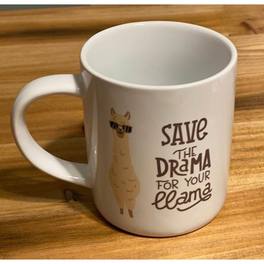SAVE THE DRAMA FOR YOUR LLAMA mug llama mug 14 ounce coffee mug for llama lover